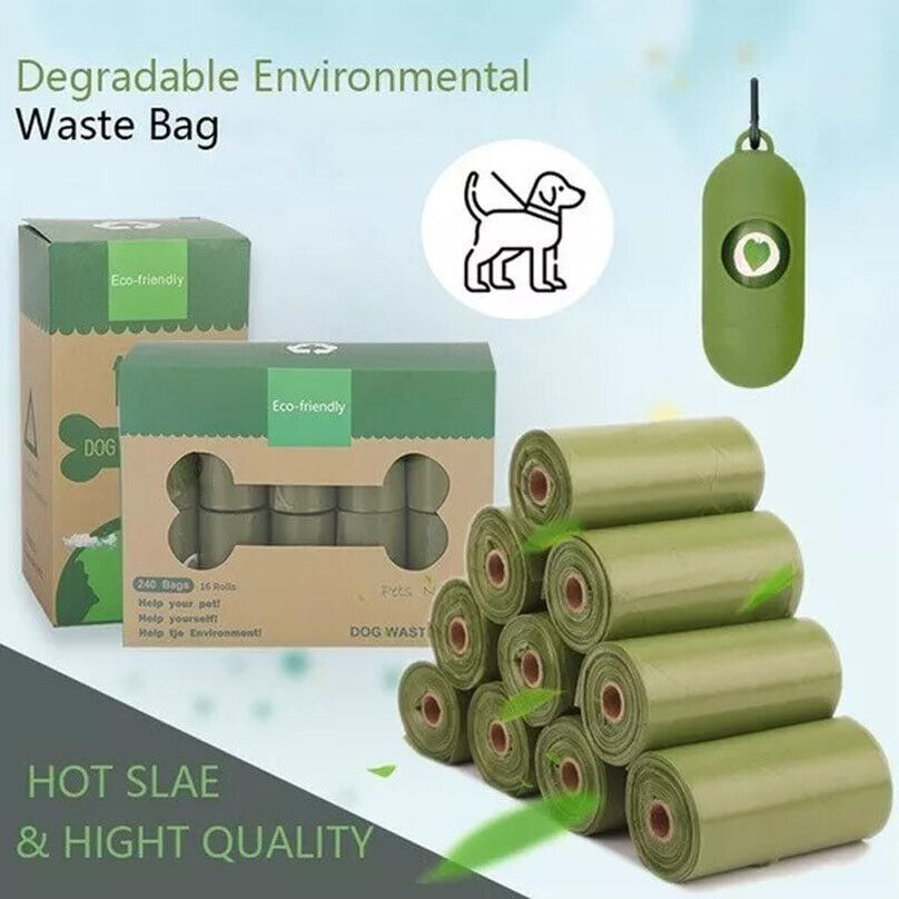 Lavender Scented Biodegradable Dog Poo Bags With Dispenser