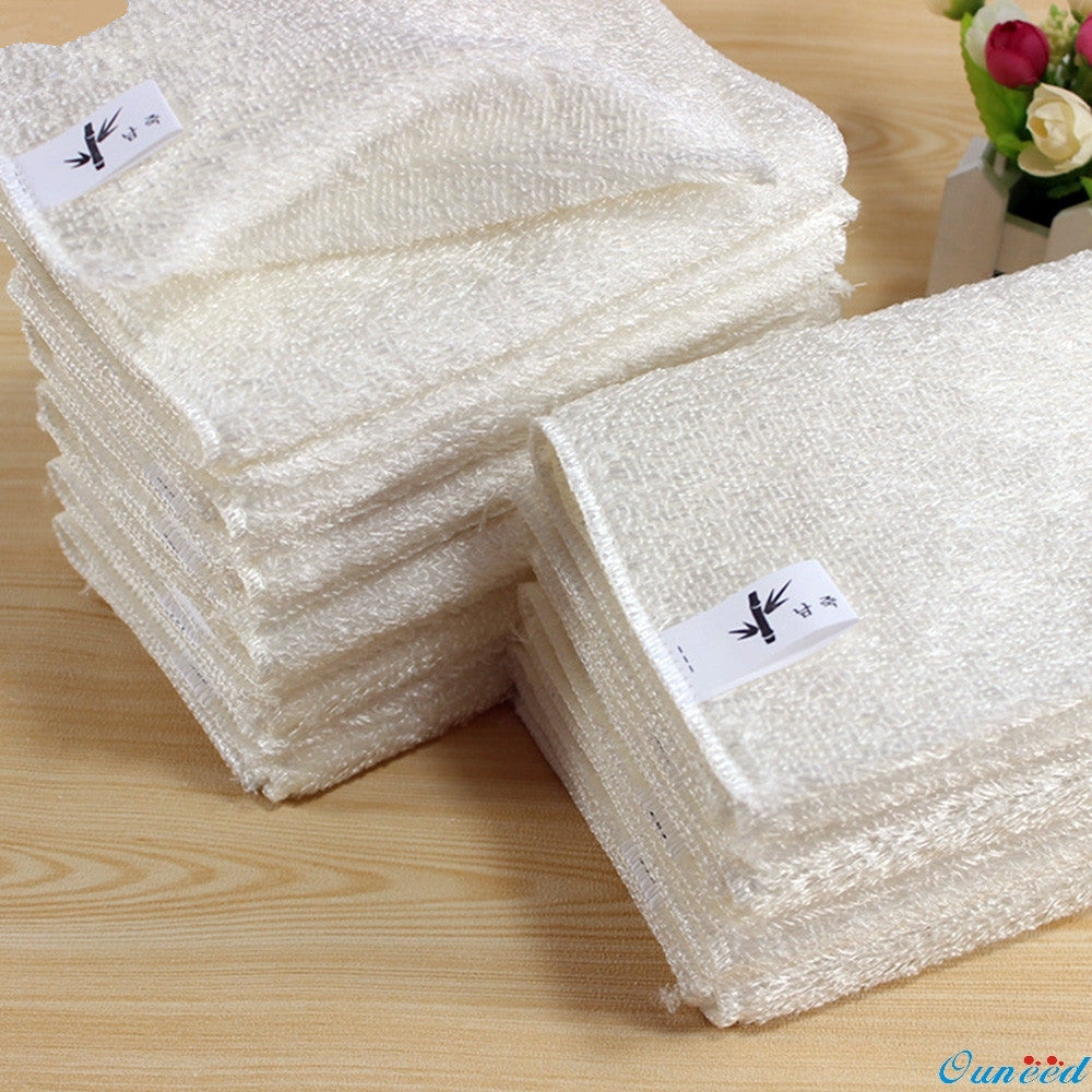 Premium Bamboo Fiber Kitchen Cloth Soft Absorbent Reusable