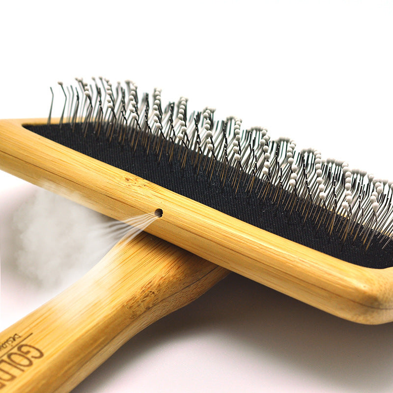 Pet Grooming Bamboo Wood Air Cushion Needle Comb for Pets